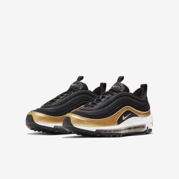 Nike Air Max 97 - Nagyobb Gyerek Air Max Trainers - Fekete/Metal Arany